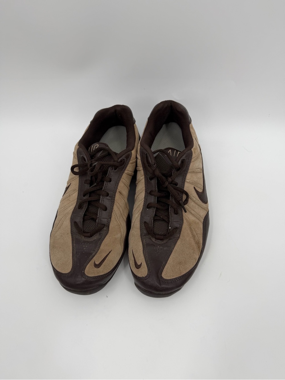 Nike Air Tan Suede Leather Sneakers Men's 11 vintage Y2K RARE